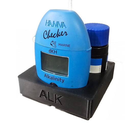 Reef Dealer 3D-Printed Hanna Alkalinity Checker Organizer – Black PETG, 100% Reef-Safe